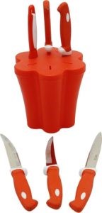 Stable knife set - Capital Soft Grip Stainless Steel, Plastic Knife Set (Pack of 6)