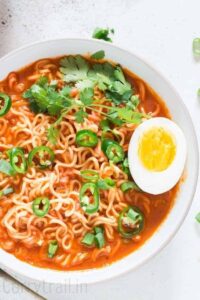 Ramen Broth Cooked for a Short Time.