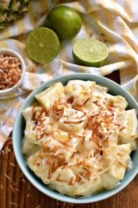 Pina colada fruit salad